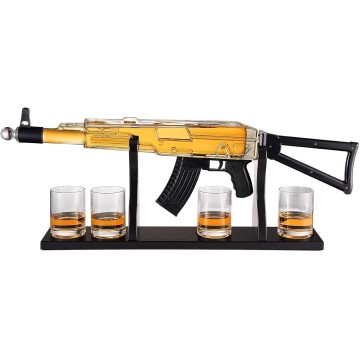 AK47 Gun Decanter set 710 ML 4, 10.5oz