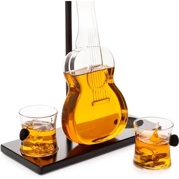 Guitar Whiskey Decanter with 2 Glasses