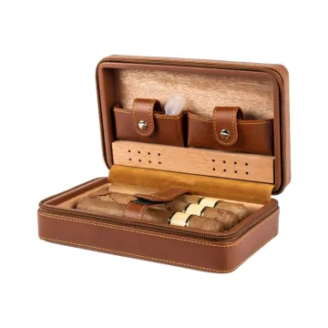 Executive Humidor | 4-Cigar Travel Humidor with Cutter