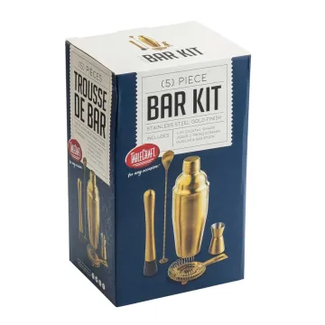 5-Piece Bar Kit, Gold Pvd Stainless Steel