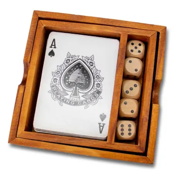 Braincandy Wooden Cards & Dice Set
