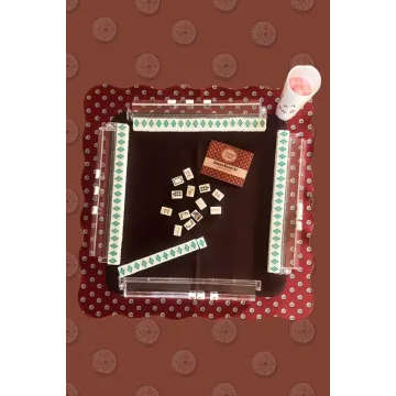 Wild West Mahjong Set, Includes Tiles, Racks (4), Tile Bag, and Mat