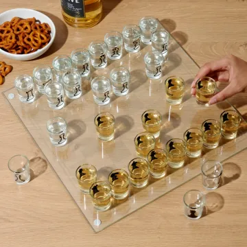 Blitz Glass Chess Shot Drinking Board Game