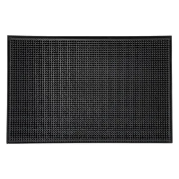 BM-1812B/BM-1812K - 18"x12" Black or Brown Rubber Mat Bar Service Mat