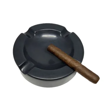 Large Round Concrete Cigar Ashtray - Cuban Style - Handmade