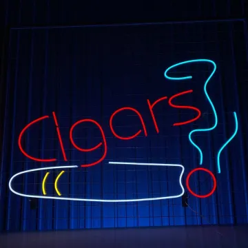 Cigars Neon Signs, Smoking Store Long-Lasting Lights Deco