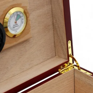 Cigar Humidor Box: Luxury Mahogany Satin Finish Fully Lined in Cedar Wood - the Perfect Pair 3