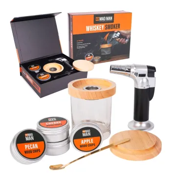 Whiskey Smoker | Cocktail Smoking Kit w/ Torch & Wood Chips
