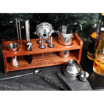 14-Piece Cocktail Shaker Set Bartender Kit with Stand