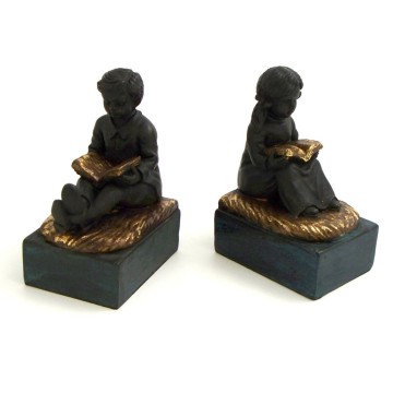 "Reading Boy & Girl" Bookend, 