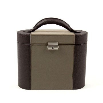 3 8oz.Flask Set w/ Bar Tools in Ultra Suede & Leather Trim Care Case. 