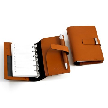 Agenda Book w/ Pen. Saddle Leather,