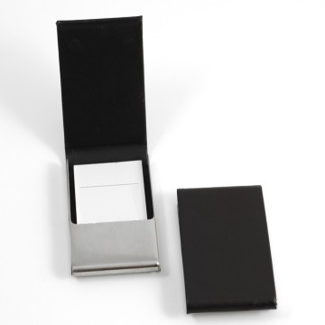 Business Card Case, Black Leather