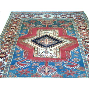 Caucasus Kazak - Green - Burgundy - Terquez