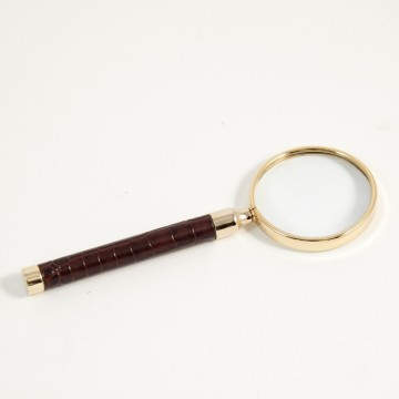 Magnifier, Brown "Croco" Leather,