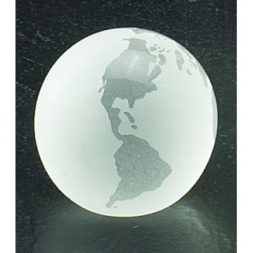 3" Crystal Globe Paperweight 