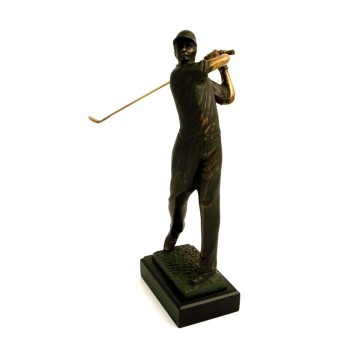 10 1/2" Man Golfer on Marble Base.