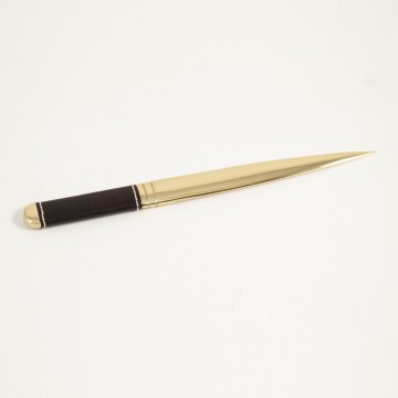 Letter Opener, Black Leather,