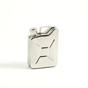 6 oz. Stainless Steel "Jerry Can" Flask.
