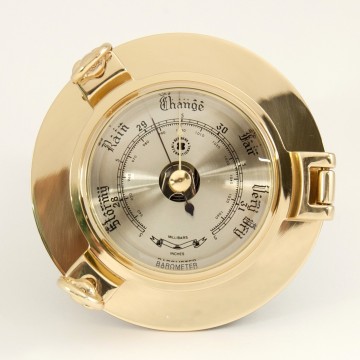 Brass Porthole Barometer,