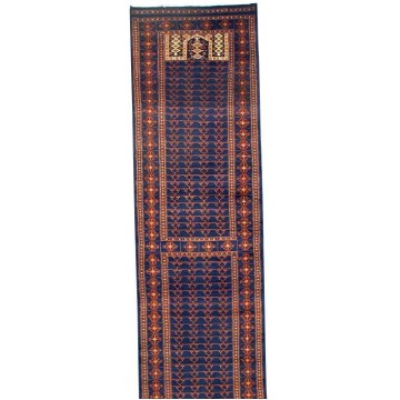 Bokhara Hatchlu Geometric Design Blue - Runner