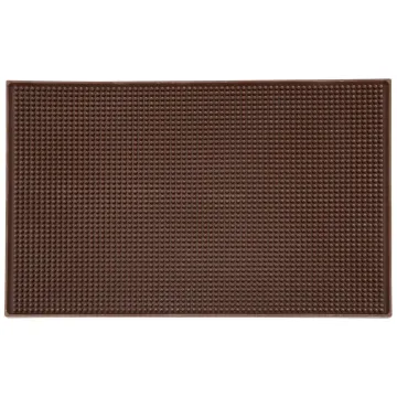 BM-1812B/BM-1812K - 18"x12" Black or Brown Rubber Mat Bar Service Mat