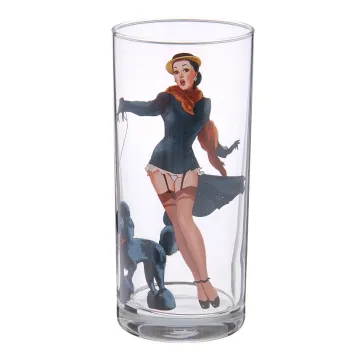 Pin-Up Girls Drinking Glasses Set of 6 - 11.5 Fl oz (330ml)
