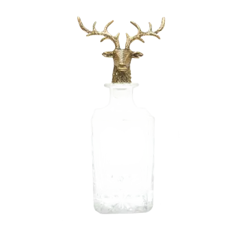 Gold Stag Deer Decanter | Unique Decanter | Whiskey Gifts