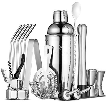 Mitbak 20-Piece Bartender Kit with Cocktail Shaker & Gifts